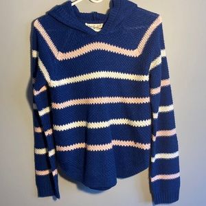cute striped knitted hoodie